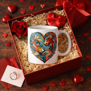 Koi Fish Valentijn Koffiemok