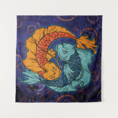 Koi Fish Wandkleed (Voorkant (horizontaal))