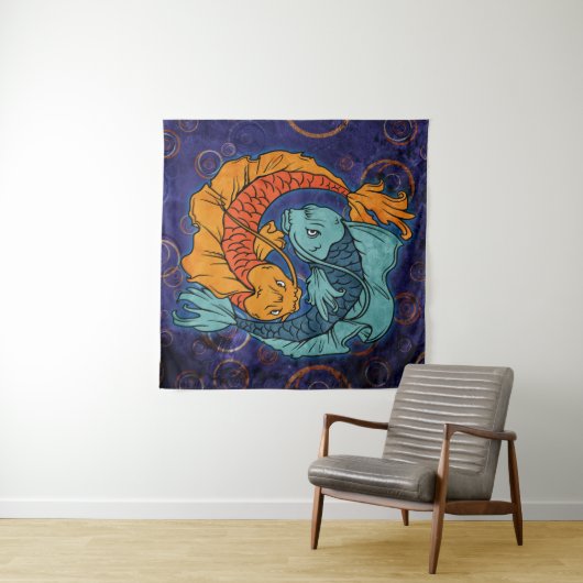 Koi Fish Wandkleed (In Situ (horizontaal))