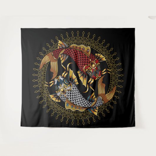 Koi Fish Wandkleed (Voorkant (horizontaal))