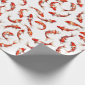 Koi fish watercolor pattern cadeaupapier (Hoek)
