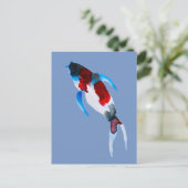 Koi fish waterverf fine art briefkaart (Staand voorkant)