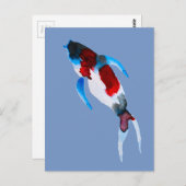 Koi fish waterverf fine art briefkaart (Voorkant / Achterkant)