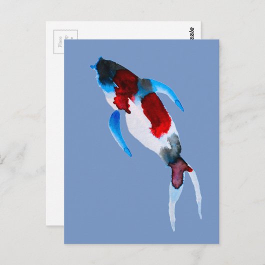 Koi fish waterverf fine art briefkaart (Voorkant / Achterkant)