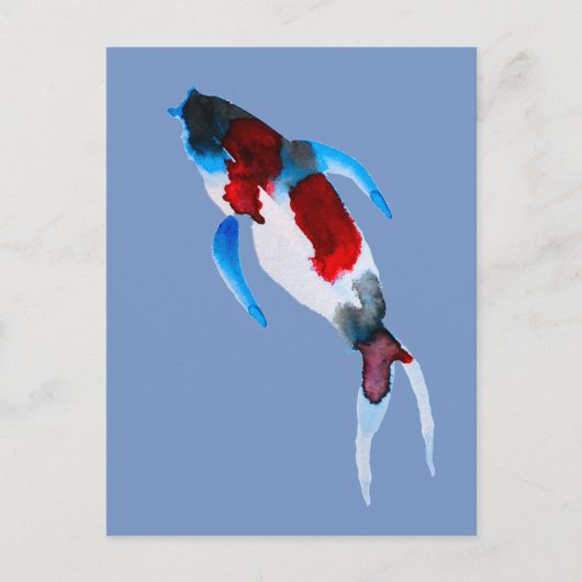 Koi fish waterverf fine art briefkaart (Voorkant)