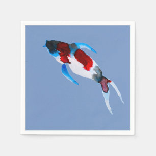 Koi fish waterverf fine art servet