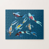 Koi Fish waterverf Legpuzzel (Horizontaal)