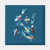 Koi Fish waterverf Magneet (Voorkant)