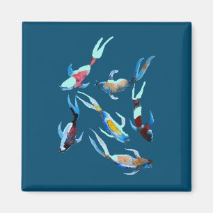 Koi Fish waterverf Magneet