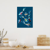 Koi Fish waterverf Poster (Keuken)