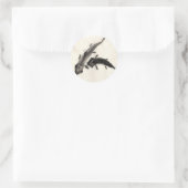 Koi Fish-Waterverf Ronde Sticker (Tas)