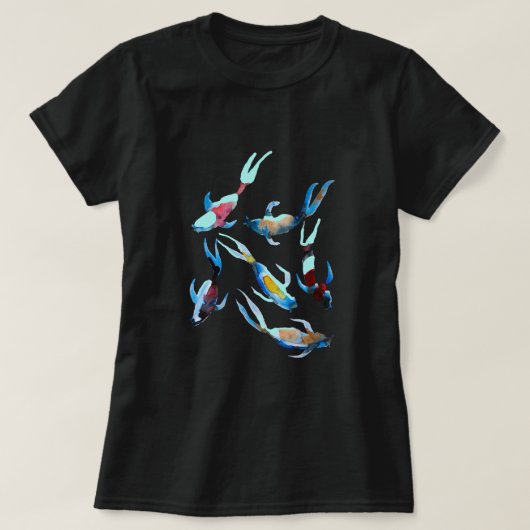 Koi Fish waterverf T-shirt (Design voorkant)