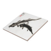 Koi Fish-Waterverf Tegeltje (Zijkant)