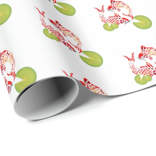 Koi Fish Wrapping Paper Cadeaupapier (Rol Hoek)