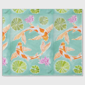 Koi Fish Wrapping Paper Cadeaupapier (Vlak)