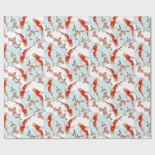 Koi Fish Wrapping Paper Cadeaupapier (Vlak)
