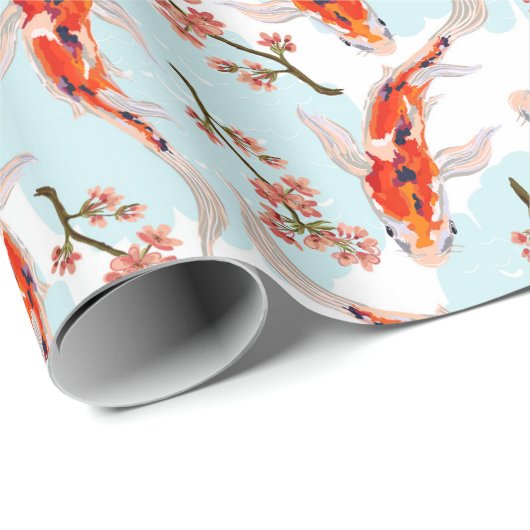 Koi Fish Wrapping Paper Cadeaupapier (Rol Hoek)