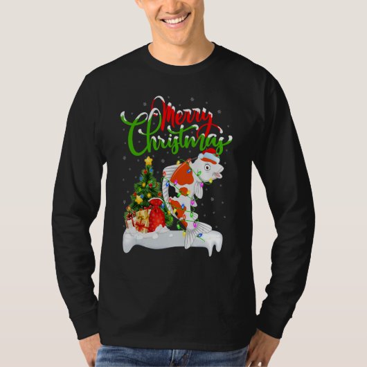 Koi Fish  Xmas Decorations Santa Koi Christmas T-shirt (Voorkant)
