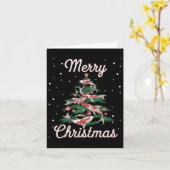 Koi Fish Xmas Tree Koi Carp Kerstboom Kaart (Gele Bloem)