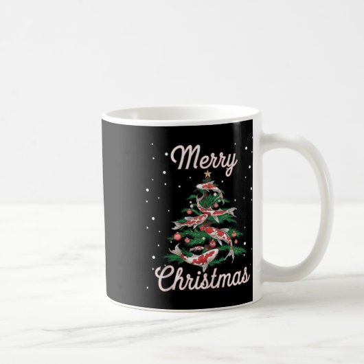 Koi Fish Xmas Tree Koi Carp Kerstboom Koffiemok (Rechts)
