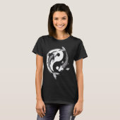 Koi Fish Yang Symbool Ontwerp Grafische T - shirts (Voorkant volledig)