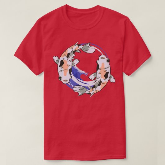 Koi Fish Yin en Yang T-shirt (Design voorkant)
