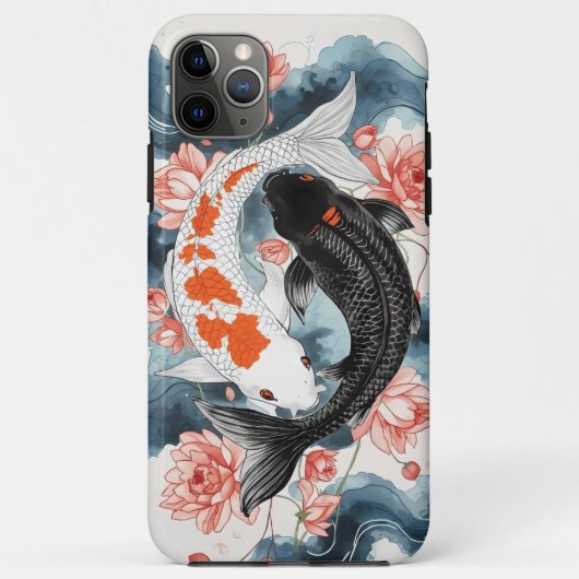 Koi Fish Yin Yang Lotus Art Case-Mate iPhone Case (Achterkant)