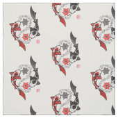 Koi Fish Yin Yang Motif Cloth Stof (Swatch)