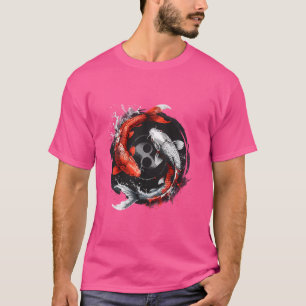 Koi Fish Yin Yang Nishikigoi Fish Japanse Koi Auto T-shirt