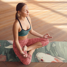 Koi Fish Yin Yang Waterlelie Gepersonaliseerde naa Yogamat