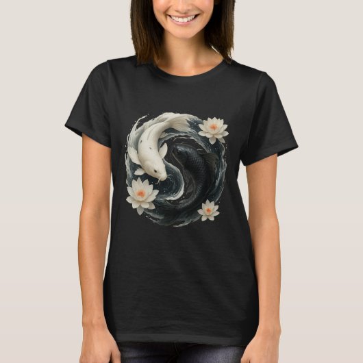 Koi Fish Ying Yang T-shirt (Voorkant)