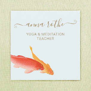 Koi Fish Yoga en Meditation Teacher Vierkante Visitekaartje