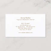 Koi Fish Yoga en Meditation Teacher Visitekaartje (Achterkant)