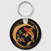 Koi Fish Zen Meditatie Sleutelhanger (Achterkant)