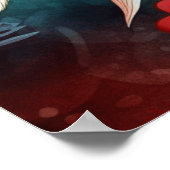 Koi Fish zwemmen in een hond Poster (Hoek)