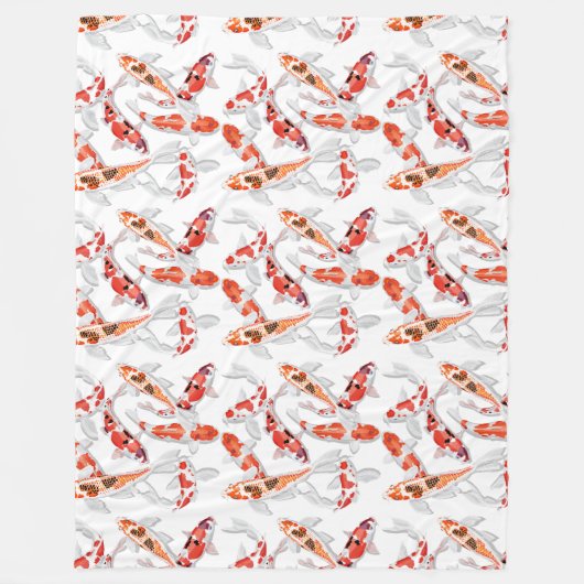 Koi Fleece Deken (Voorkant)