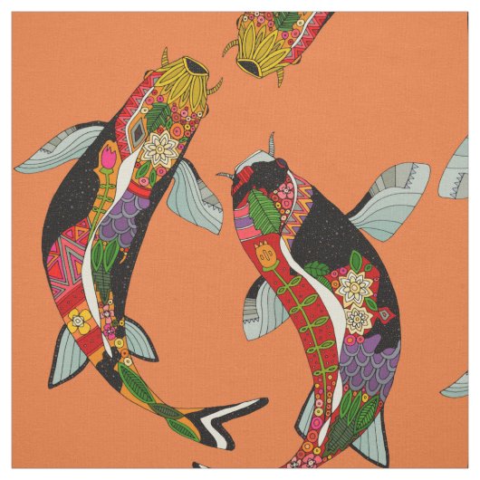 koi ginger stof (Swatch)