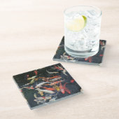 Koi - Glas Onderzetter (Schuin)