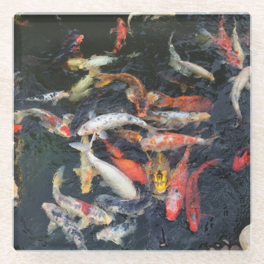 Koi - Glas Onderzetter (Voorkant)