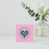 Koi goede voortgang roze en turquoise informatiekaartje (Staand voorkant)
