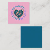 Koi goede voortgang roze en turquoise informatiekaartje (Voorkant / Achterkant)