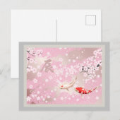 Koi Harmony: Een nieuwjaarsbloesem 2024 Feestdagenkaart (Voorkant / Achterkant)