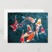 Koi in de Vijver van Sensō -sensō-ji Briefkaart (Voorkant / Achterkant)