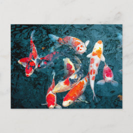 Koi in de Vijver van Sensō -sensō-ji Briefkaart
