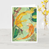 Koi in een gevouwen blanco kaart door Heather T. (Gele Bloem)