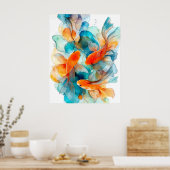 Koi in Flow Poster (Keuken)
