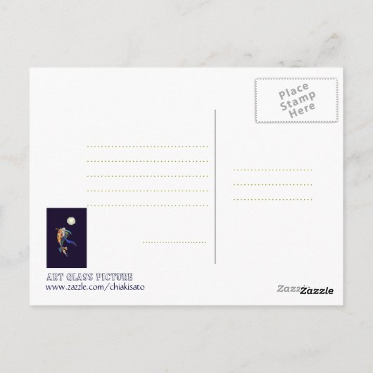 Koi in Universe Fantasy Design Dank u Briefkaart (Achterkant)