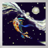 Koi in Universe Glass Designer Interior Poster (Voorkant)