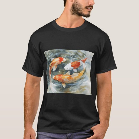 Koi in vijver t-shirt (Voorkant)