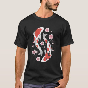 Koi in Ying & Yang-stijl Japan Vis Mannen Vrouwen T-shirt